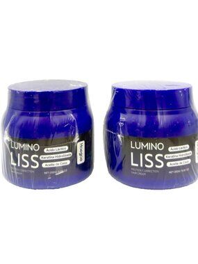 Lot of 2 Jars Lumino Liss Protein Correction Hair Cream 8.82 Oz Sealed